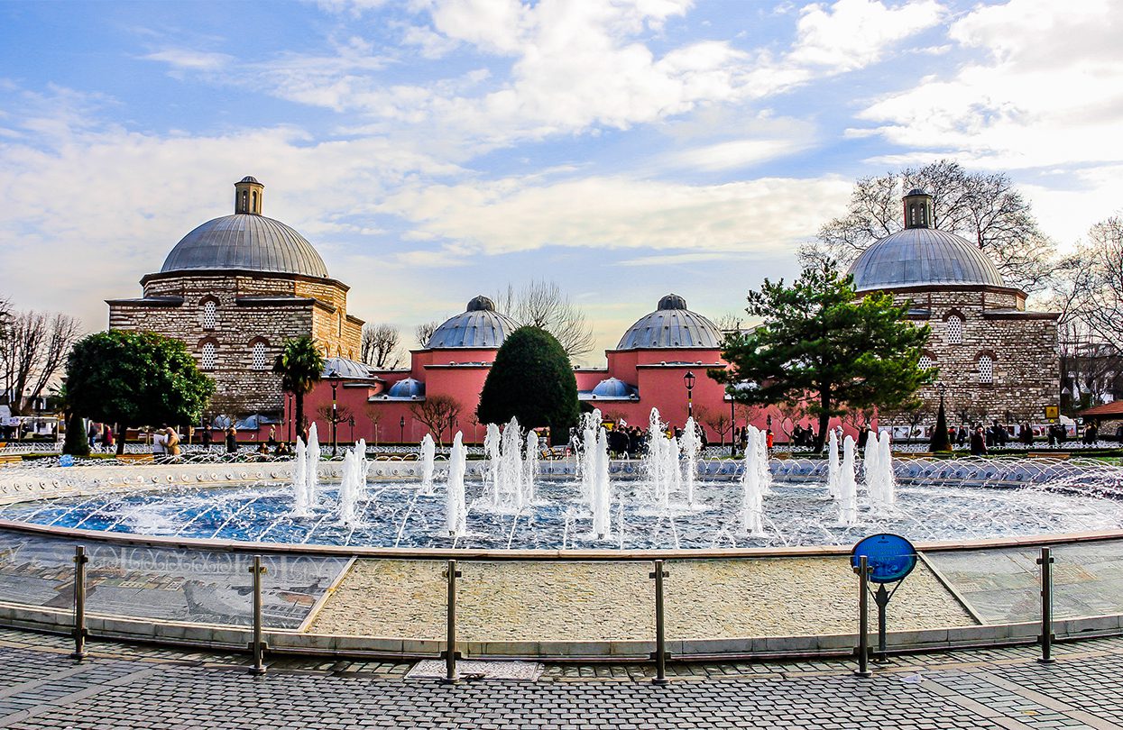 The nearby vicinity of Ayasofya Hurrem Sultan Hamam is worthy of a walkabout with fountains, historic buildings and heritage sites, by Zabotnova Inna