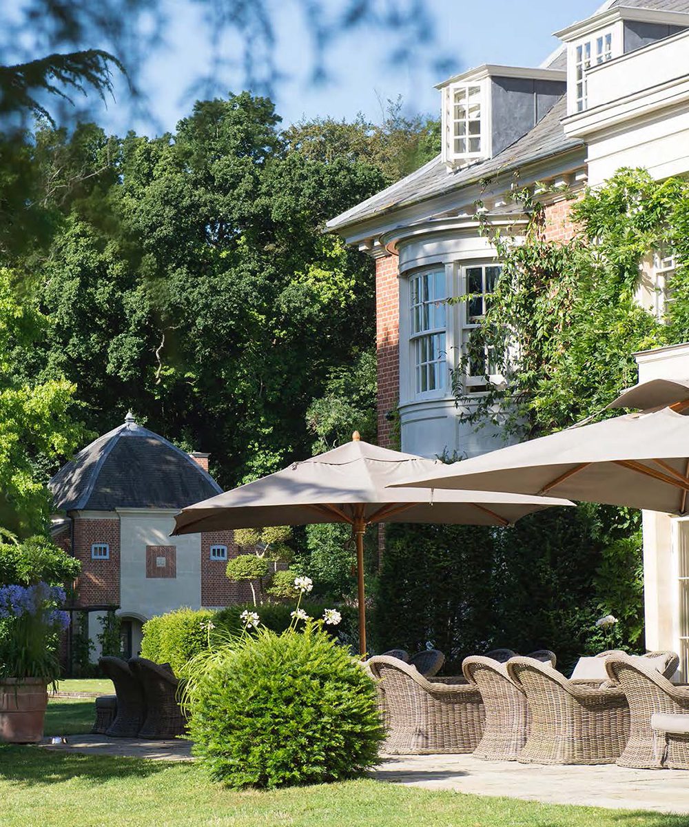 Majestic history meets modern cool at the Limewood terrace at Lime Wood Hotel by Amy Murrell